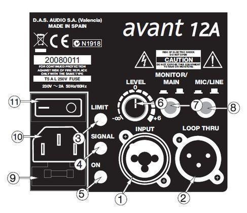 Aktiver Lautsprecher D.A.S. Avant 12A - 600 W – 3