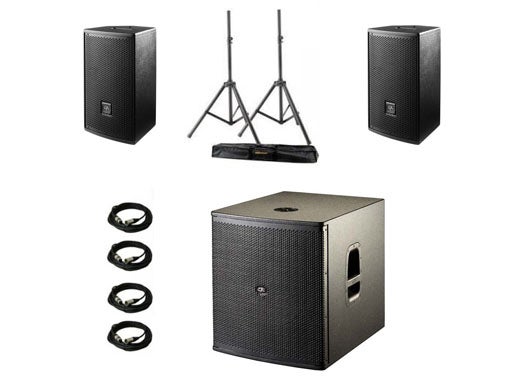 Lautsprecher Komplettsystem D.A.S. mit 1470 Watt AKTIV - anschließen und los geht's!