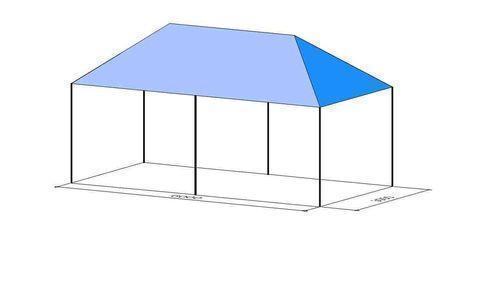 Partyzelt / Pavillion 6 x 3 m (3,35 m hoch) weiß - hochstabiles Stahlrohrgestell mit Scherenmechanik - super schnell aufgebaut (Zelt) – 2
