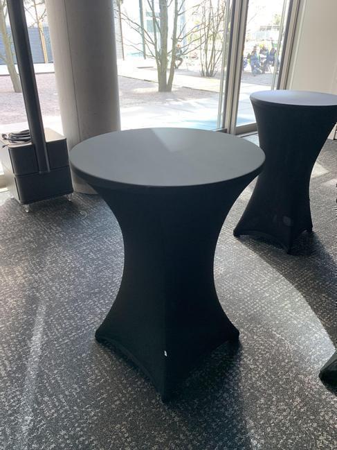 Schwarze Tischhusse für Stehtische in Stretch 70cm oder 80cm Durchmesser – 3