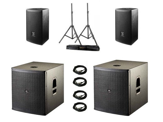 Lautsprecher Komplettsystem D.A.S. mit 2220 Watt AKTIV - anschließen und los geht's!