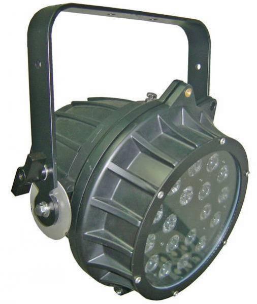 Outdoor LED Par-Strahler 18x3 Watt / IP 65 = wie 1000 W Halogen