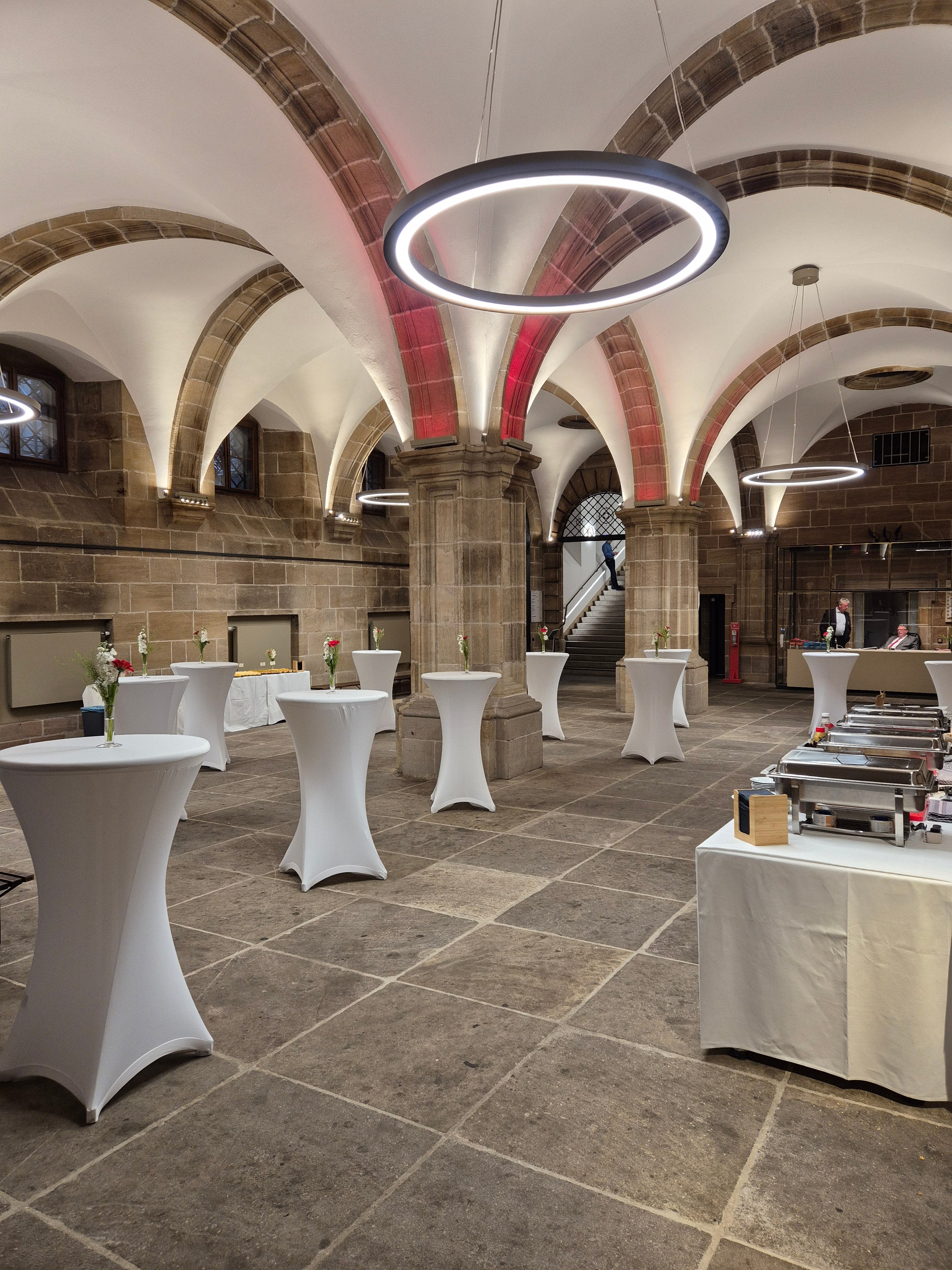 Stehtisch Bistrotisch 70 cm klappbar weiß – 2