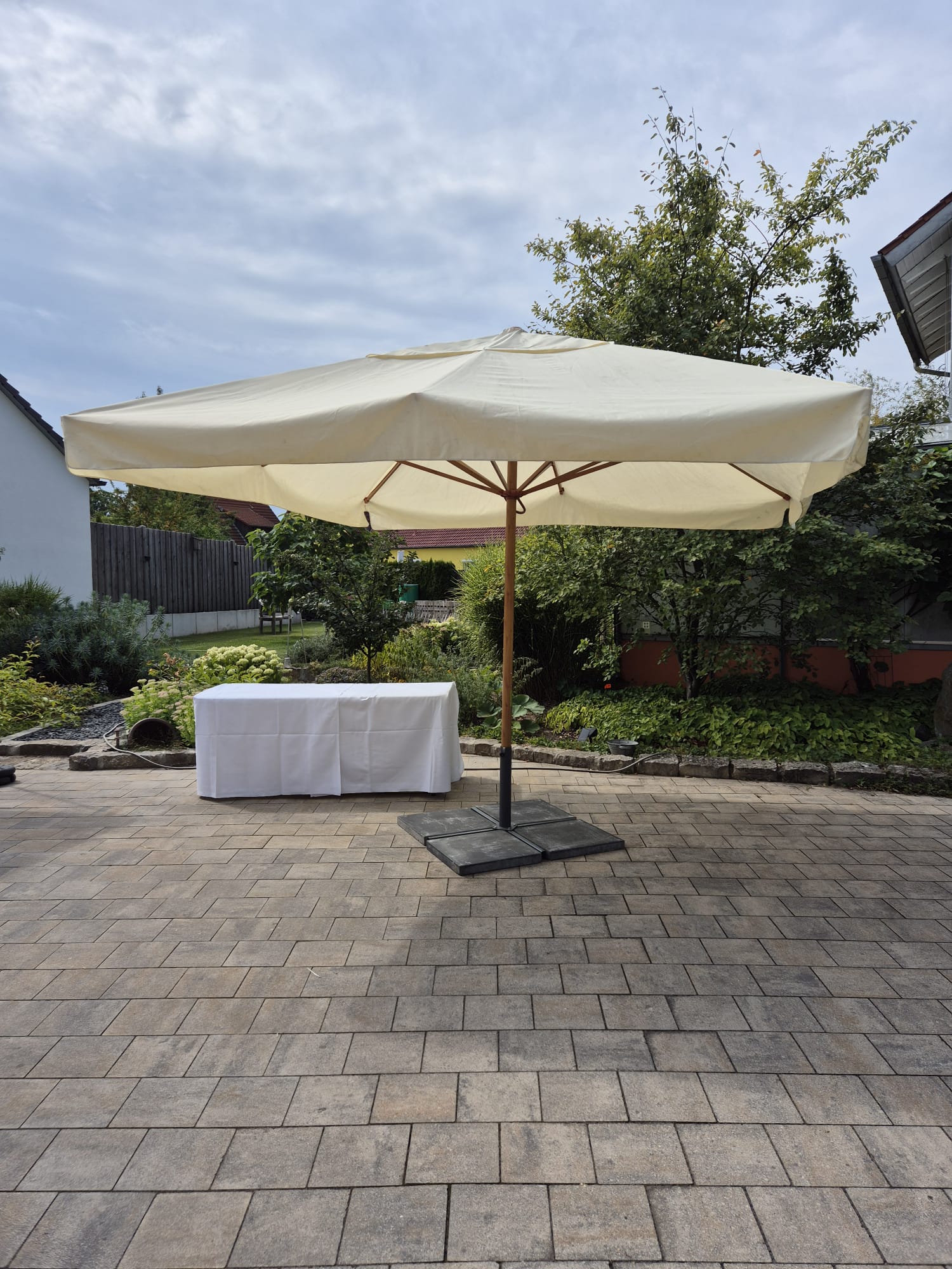 Marktschirm Sonnenschirm 3,5 x 3,5 m inkl. Standfuß – 2