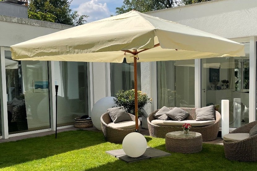 Marktschirm Sonnenschirm 3,5 x 3,5 m inkl. Standfuß