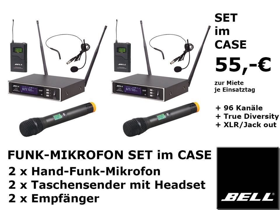 Funkmikrofon & Funkstrecke mieten – Shure, Headset, Mikrofon | Tontechnik Verleih Berlin – 5