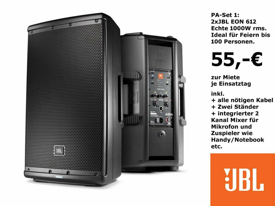 PA-Set 5 mieten: 4000W Beschallungssystem Audio Zenit Made in Germany für bis 500 Personen – 3