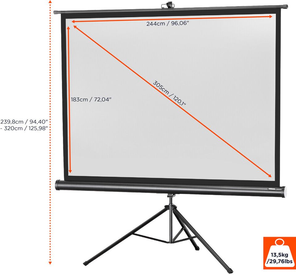 Beamer mit Leinwand mieten Berlin – 240 cm, Full-HD Beamer-Set für Events & Tagungen – 4