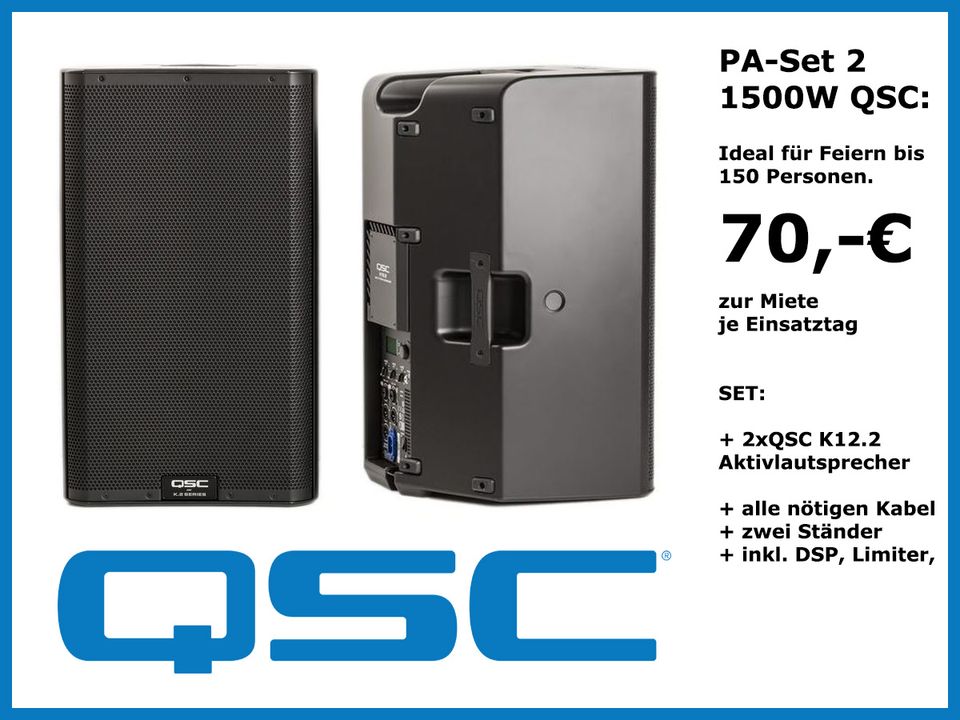 JBL & QSC PA-Anlage + Pioneer DJ-Equipment mieten | Lautsprecher & DJ Verleih Berlin – 3