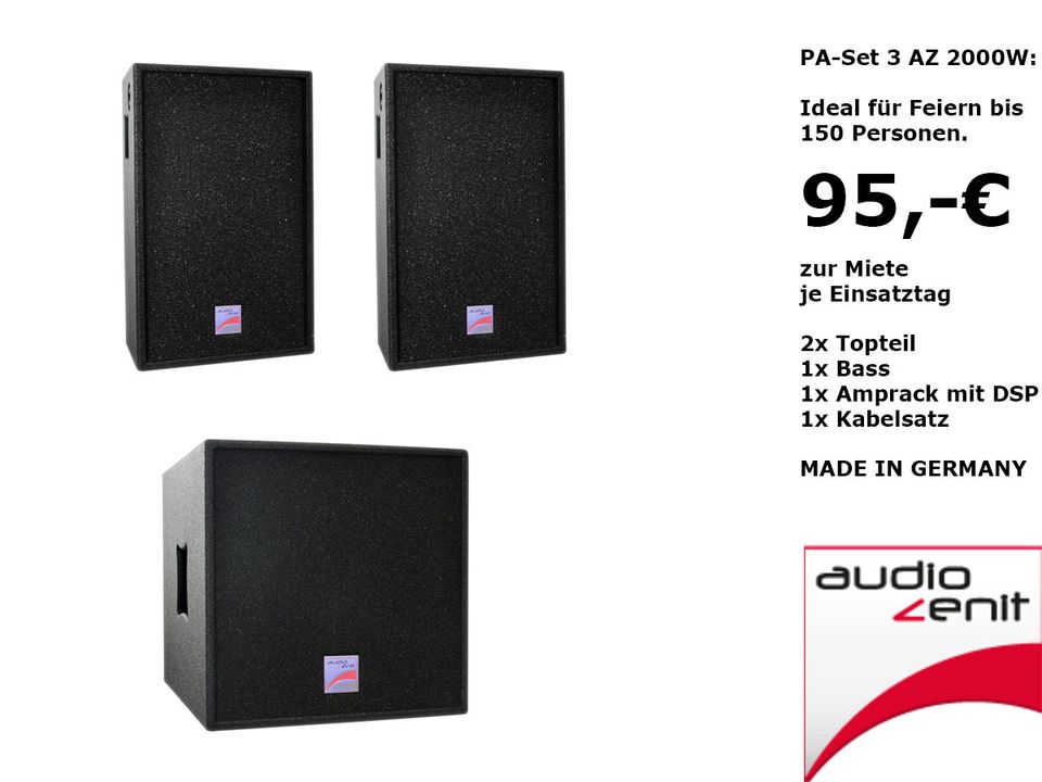 QSC PA-Set 2 mieten – 2x QSC K12.2 Aktivlautsprecher | Musikanlage Verleih Berlin – 4