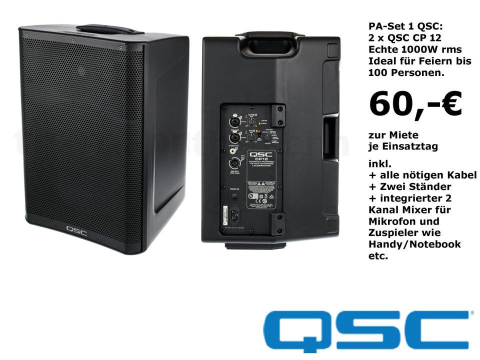 PA-Set 2 JBL mieten – 2x JBL EON 715, bis 150 Personen | Musikanlage Verleih Berlin – 5