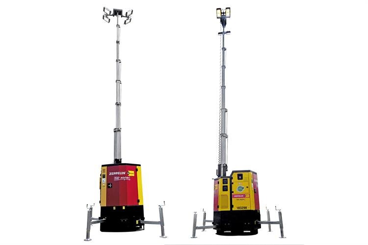 Flutlichtmast Hybrid LED mieten