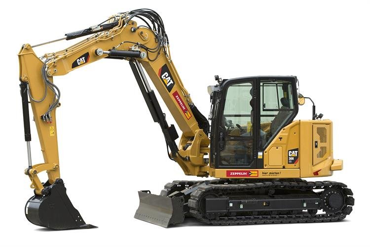 Minibagger CAT 308 NG CR mit Verstellausleger (8,9 t) mieten