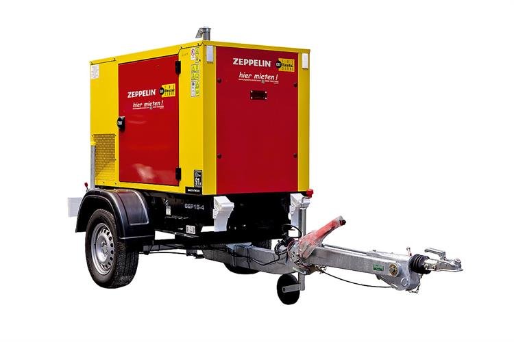 Stromerzeuger bis 22 kVA, mit Fahrgestell mieten