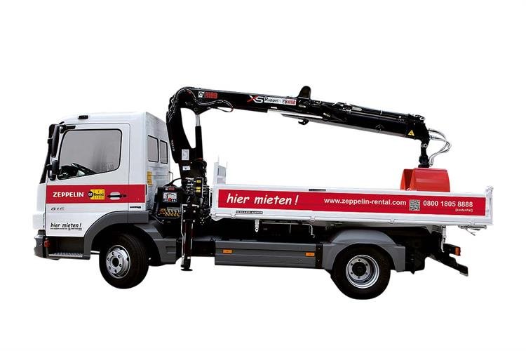 MB 816 Atego Kipper mit Frontkran mieten