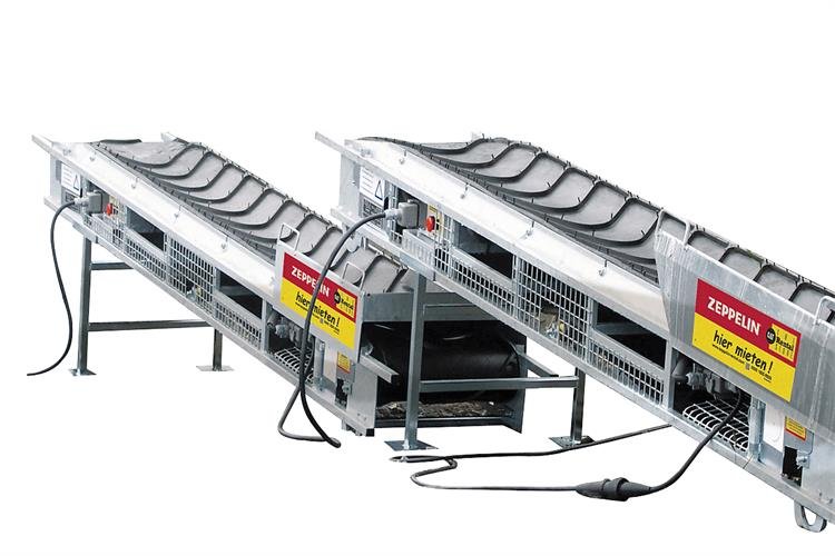 Förderband 4,5 m, gerippt, 230 V, Gewicht ~135 kg mieten