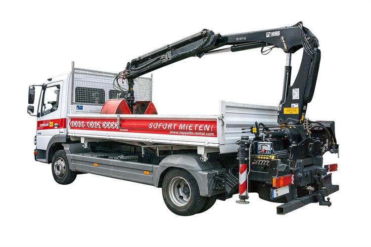 MB 816 Atego Kipper mit Heckkran mieten