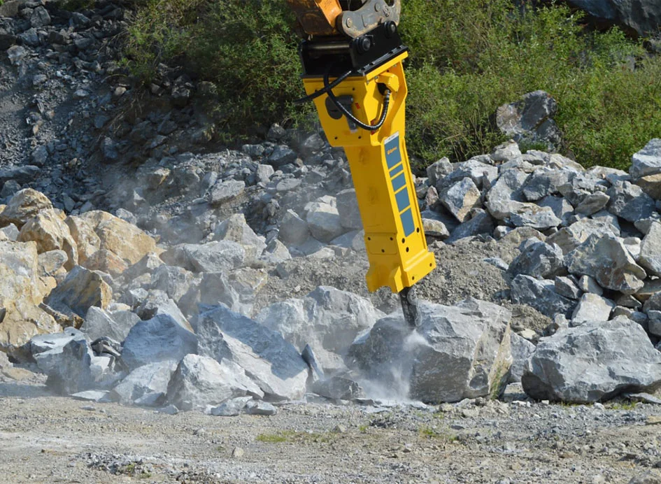 Hydraulikhammer für Bagger mieten