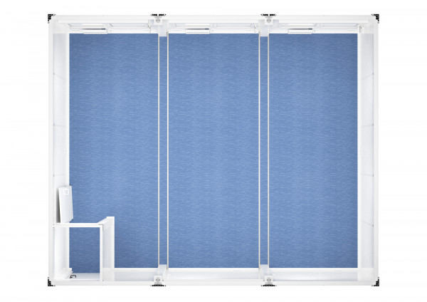 Trioanlage mit Windfang - 20 ft - 6 x 7,5 m Duo- & Trioanlagen mieten