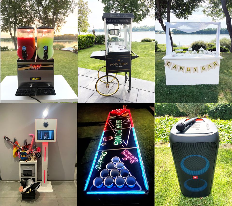 Popcorn/Slusheis/Candy Bar/Fotobox/Beer Pong/Musikbox mieten