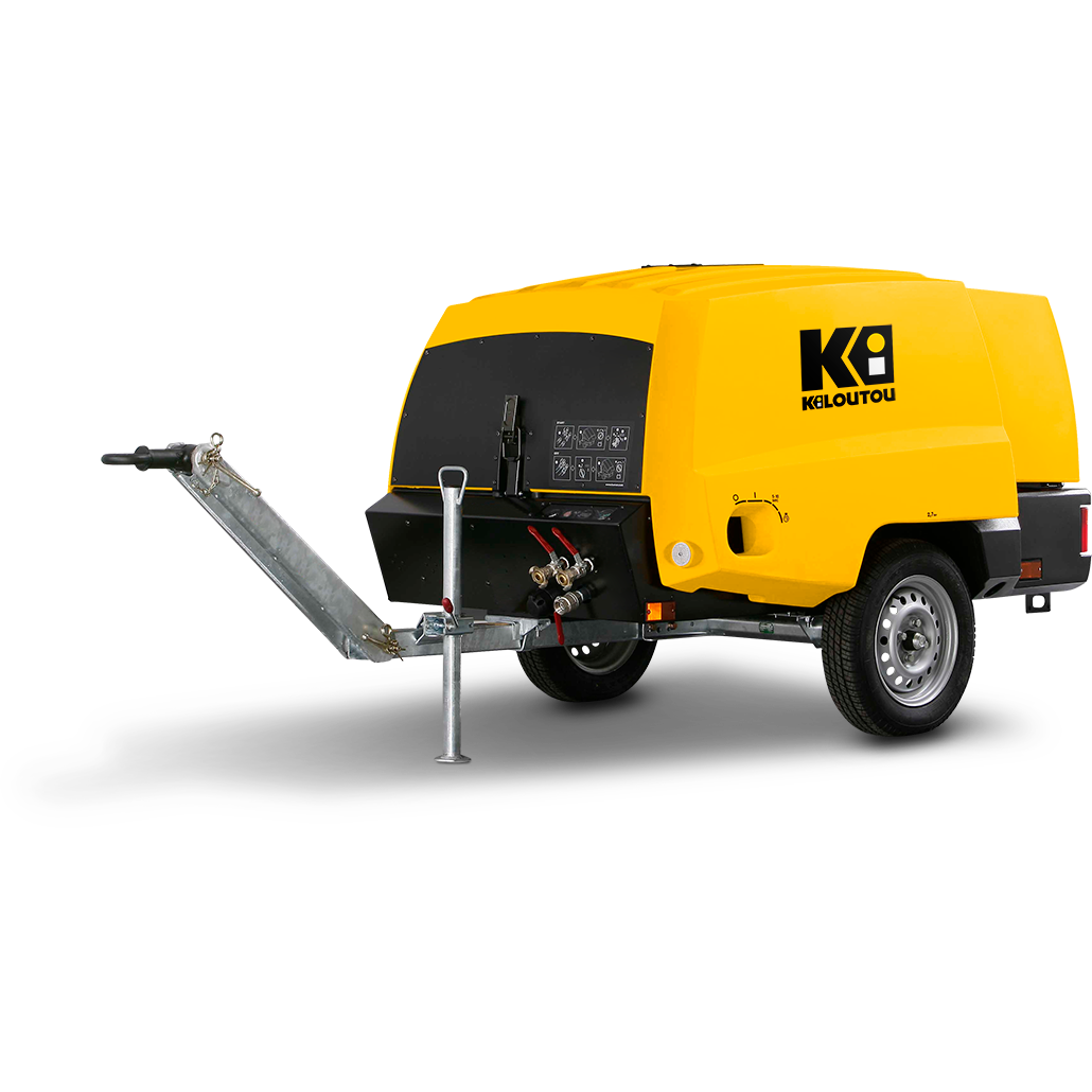 Luftkompressor auf Anhänger – Diesel – 7 bar – 4000 L/min mieten