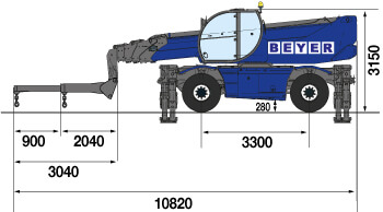 TSR 3060 mit teleskopierbarem Kranarm mieten – 4