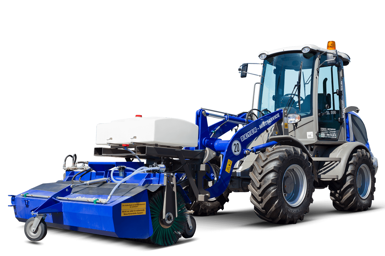 RL 100 mit Kehrmaschine mieten