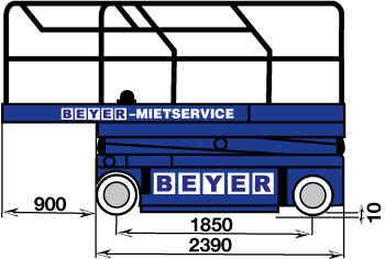 Scheren-Hubarbeitsbühne SB 140 E mieten – 3