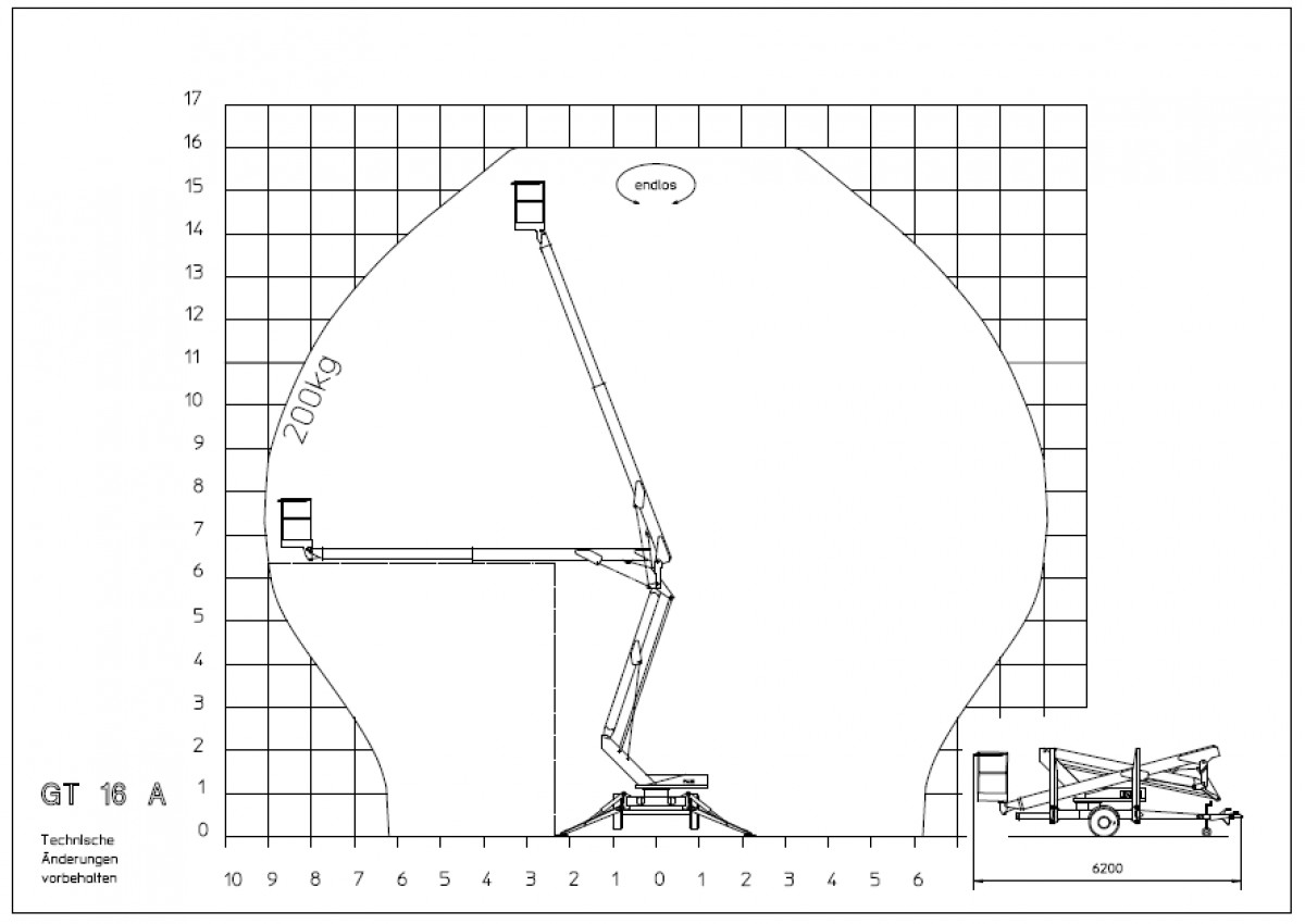 Elektrische Teleskoparbeitsbühne GT16A mieten – 2