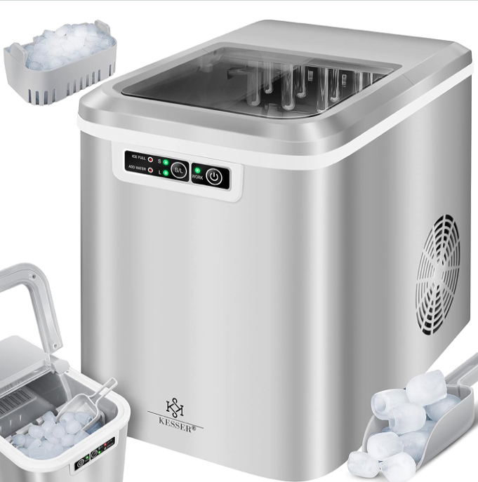 KESSER Eiswürfelbereiter | Eiswürfelmaschine Edelstahl | Ice Maker | 12 kg 24 h mieten