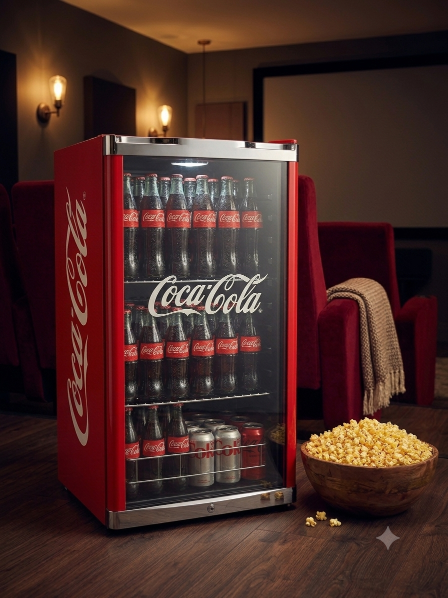 Coca-Cola Kühlvitrine mit Glasfront mieten in Wien