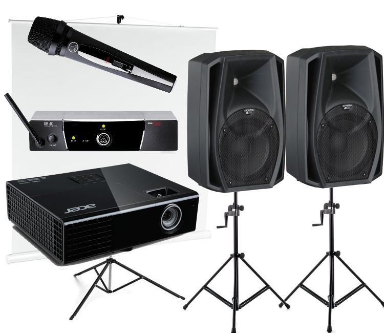 Beamer-Bundle 2 mit Tonanlage mieten – München/Fürstenfeldbruck, ab 186 €/Tag