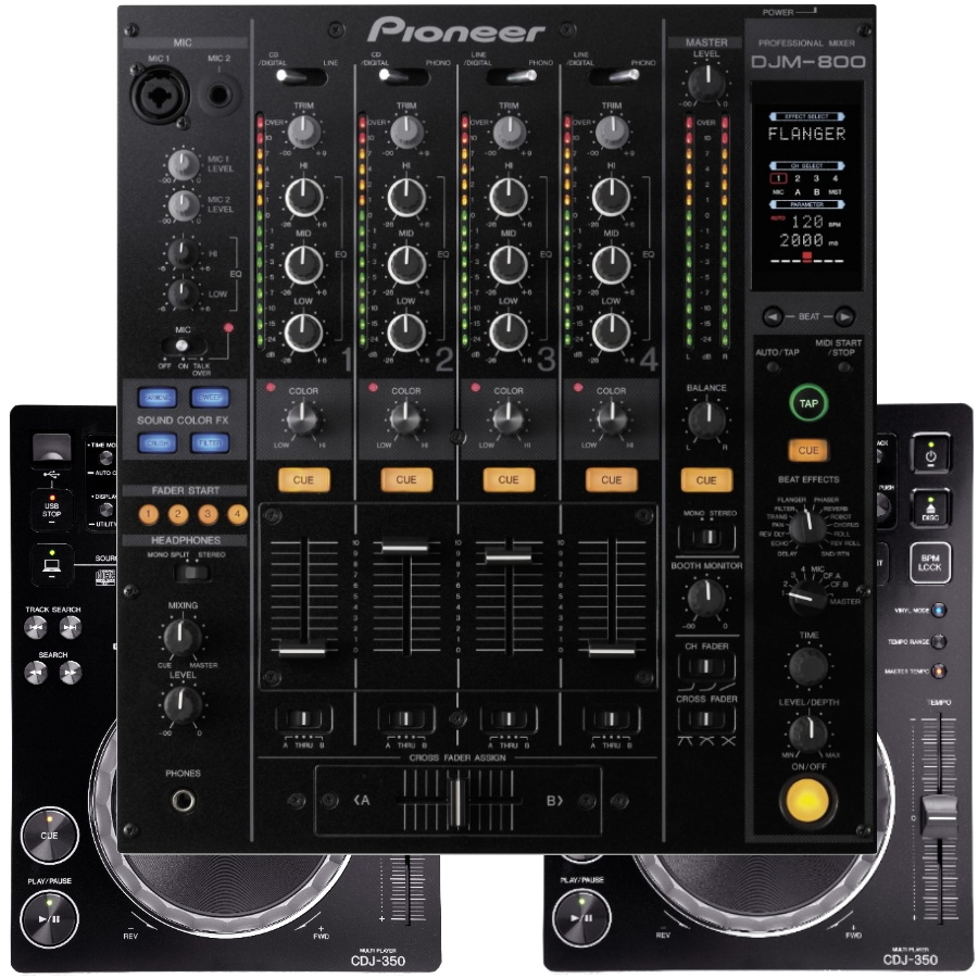 DJ-Set Pioneer 2x CDJ-350 + DJM-800 mieten – München/Fürstenfeldbruck, ab 106 €/Tag