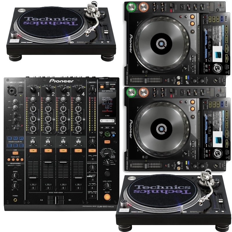 DJ-Set 2x CDJ-2000 NXS + 2x Technics 1210 + DJM-900 NXS mieten – ab 273 €/Tag