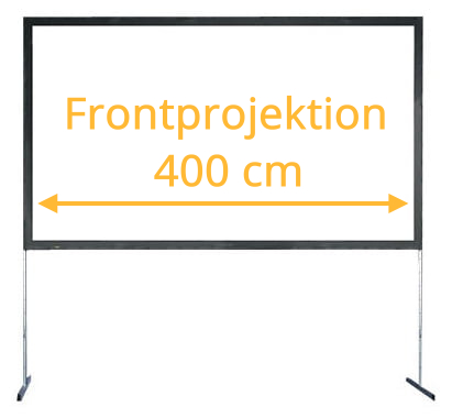 Spann-Rahmenleinwand Frontprojektion 4 x 3 m mieten – ab 90 €/Tag