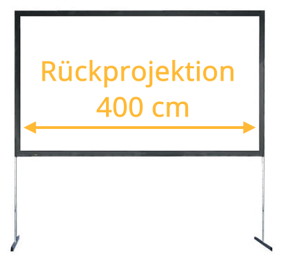 Spann-Rahmenleinwand Rückprojektion 4 x 3 m mieten – München/Fürstenfeldbruck, ab 90 €/Tag