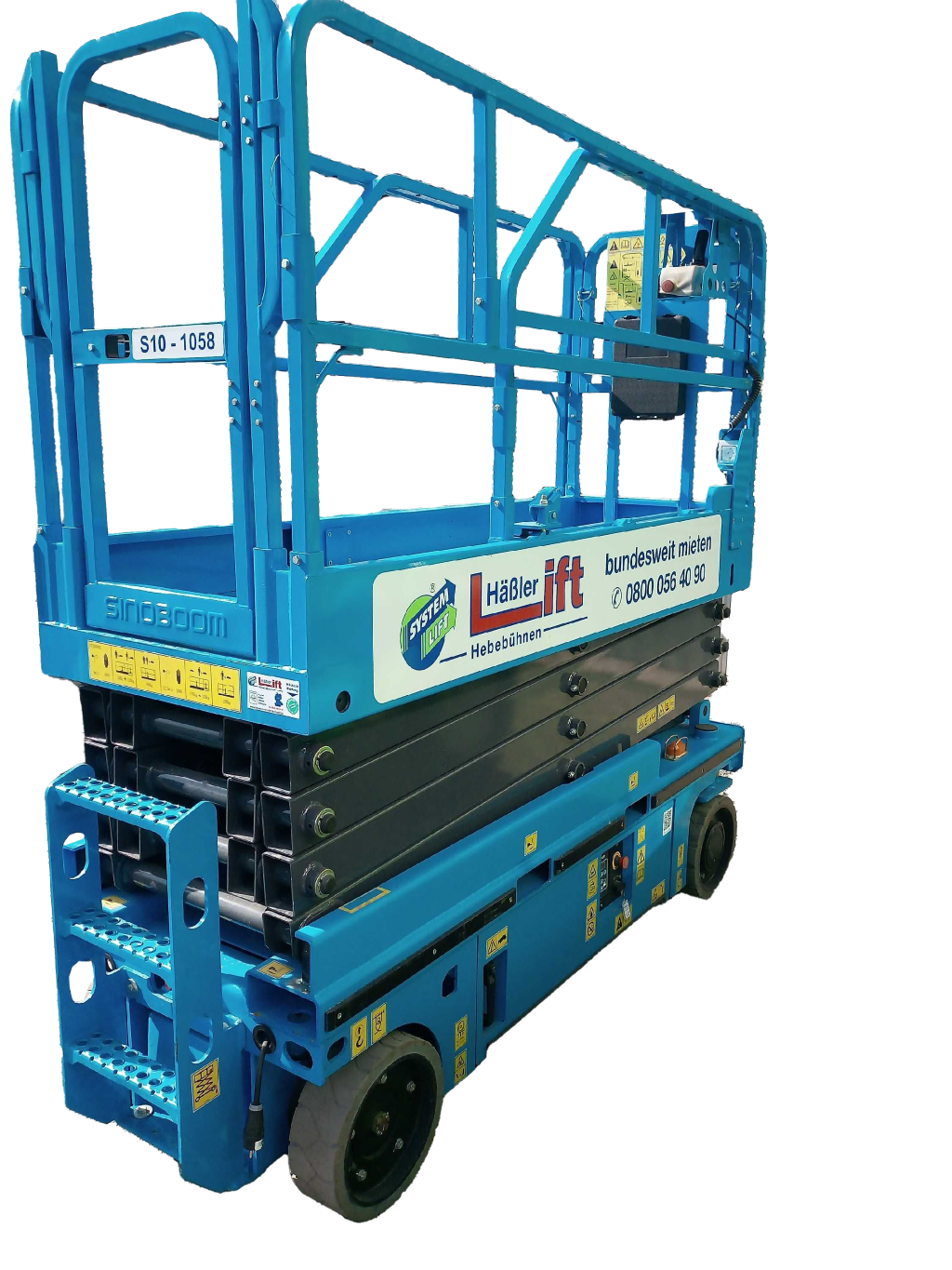 Scherenarbeitsbühne 9,90 m mieten – Elektro, SB100, Halle/Leipzig/Köthen