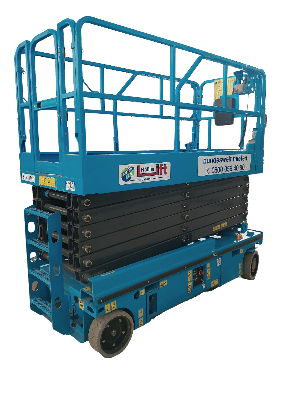 Scherenarbeitsbühne 15,80 m mieten – Elektro, 350 kg Nutzlast, Halle/Leipzig/Köthen