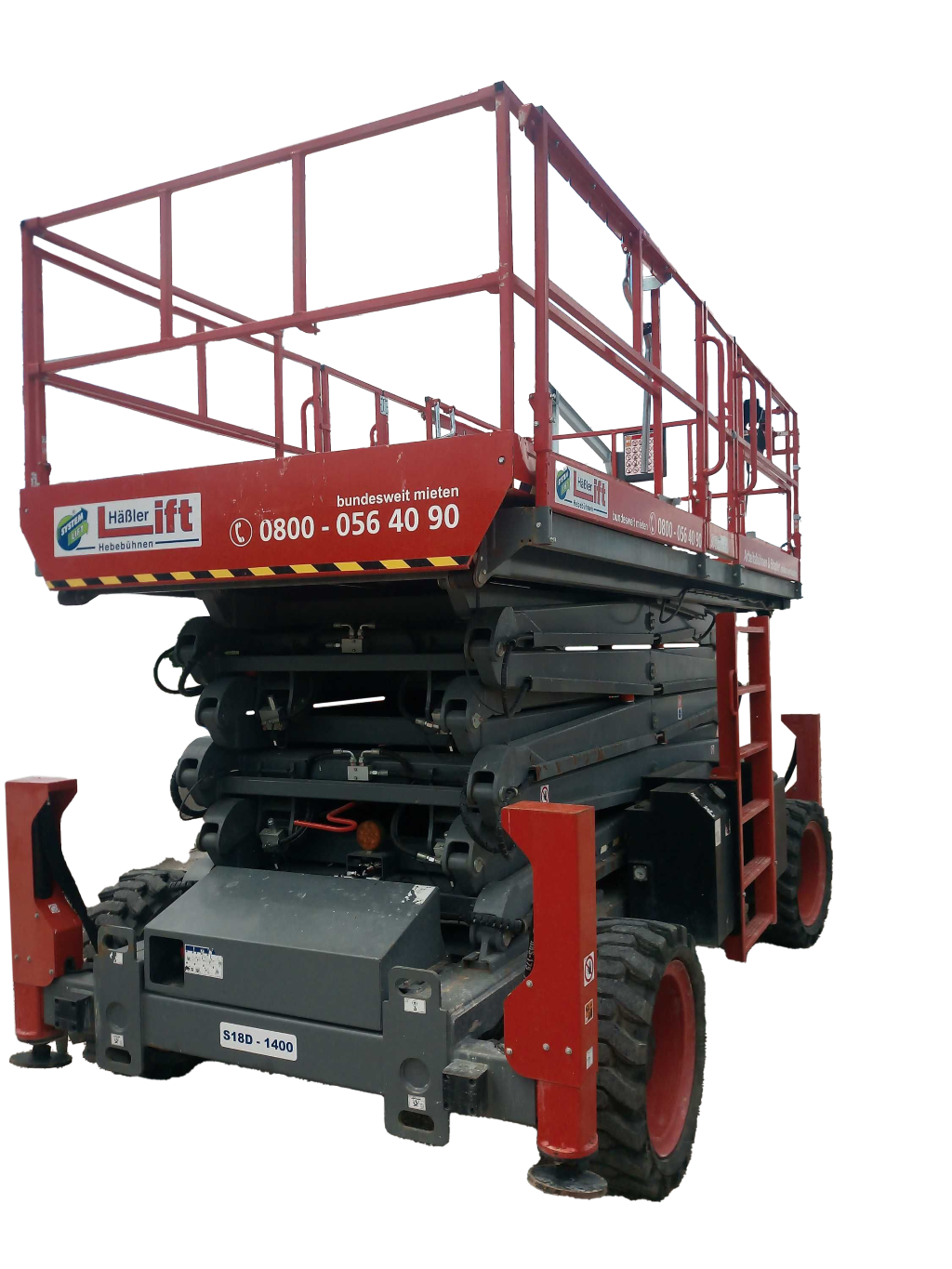 Scherenarbeitsbühne 18,15 m mieten – Diesel, 681 kg Nutzlast, Halle/Leipzig/Köthen