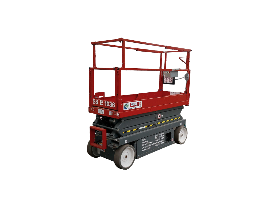 Scherenarbeitsbühne 8,10 m mieten – Elektro, 360 kg Nutzlast, Halle/Leipzig/Köthen