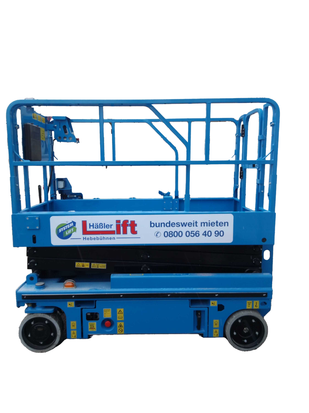 Scherenarbeitsbühne 8,30 m mieten – Elektro, 550 kg Nutzlast, Halle/Leipzig/Köthen