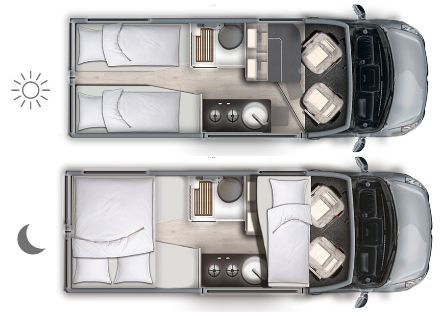 Wohnmobil Van 620 mieten – 2 Schlafplätze, ab 85 €/Tag, 33 Stationen – 3