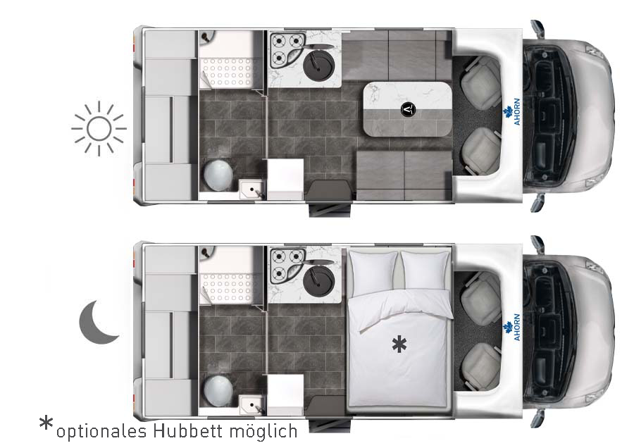 Wohnmobil ACT 640 mieten – bis zu 4 Schlafplätze, ab 115 €/Tag, 33 Stationen – 5