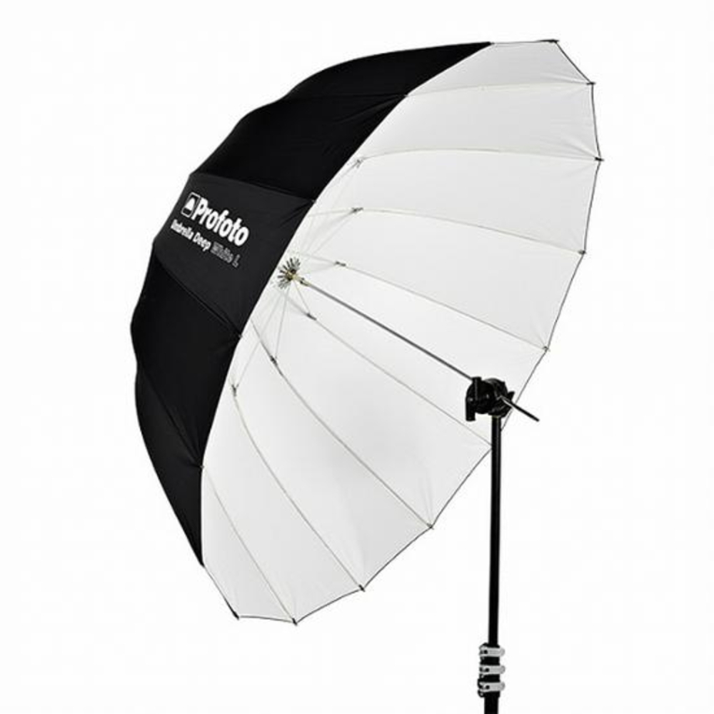 Profoto Blitzschirm Deep White L (weiß, 130cm) mieten – ab 14 € netto/Tag