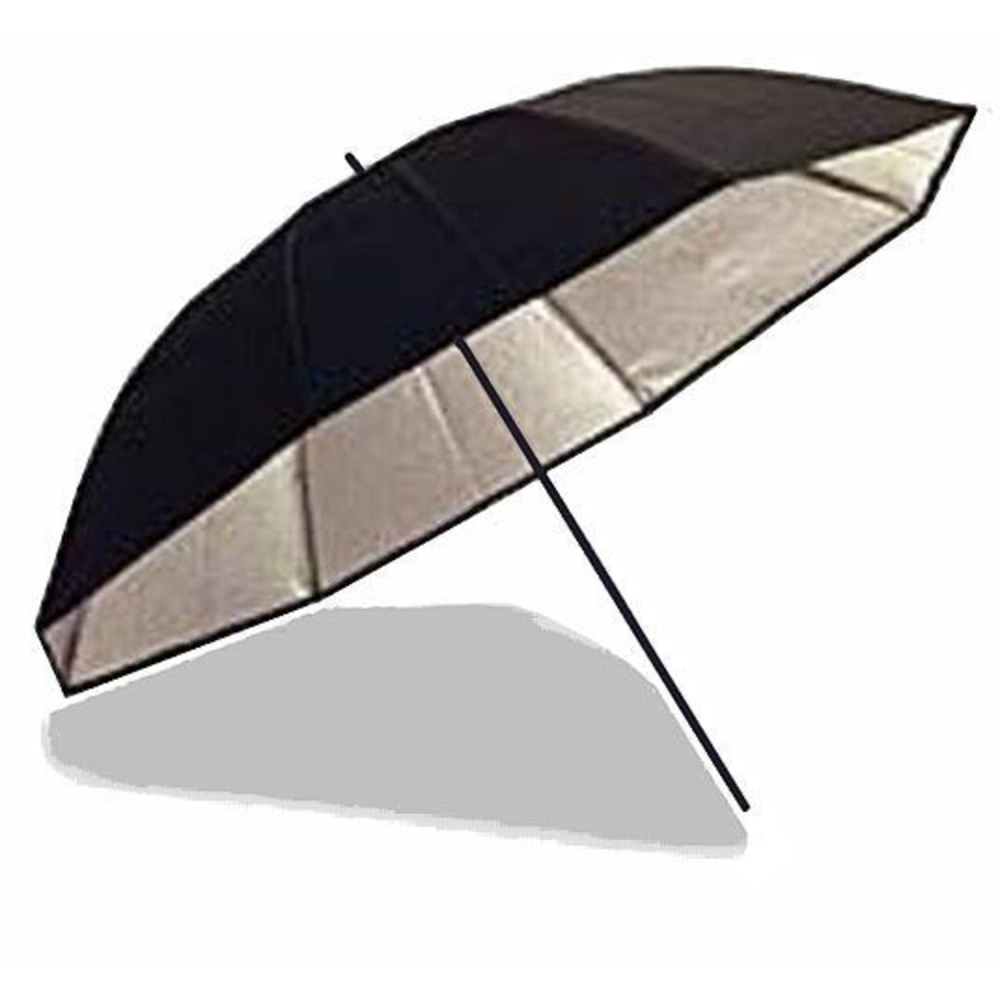 Calumet 109cm Kompaktschirm schwarz mit silber Bespannung mieten – ab 12 € netto/Tag