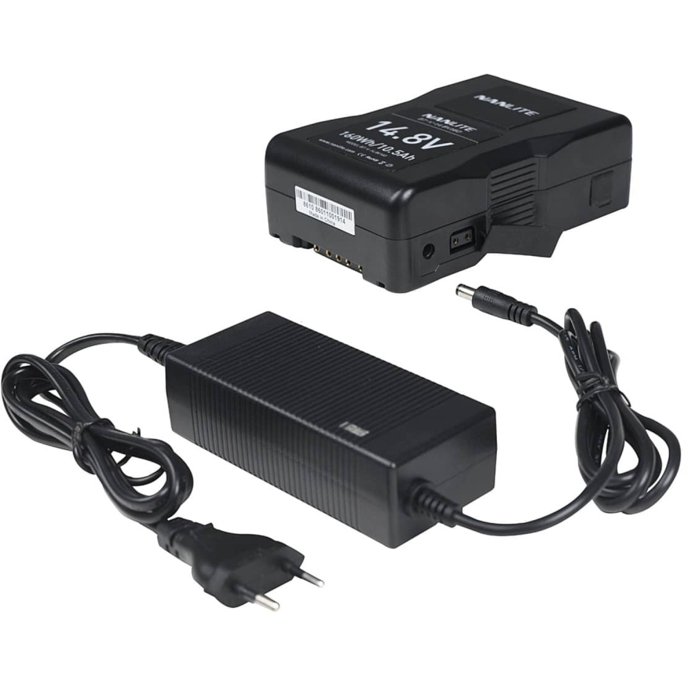 NANLITE Ladegerät BT-CGV-14.8V-1, für V-Mount-Akku mieten – ab 10 € netto/Tag