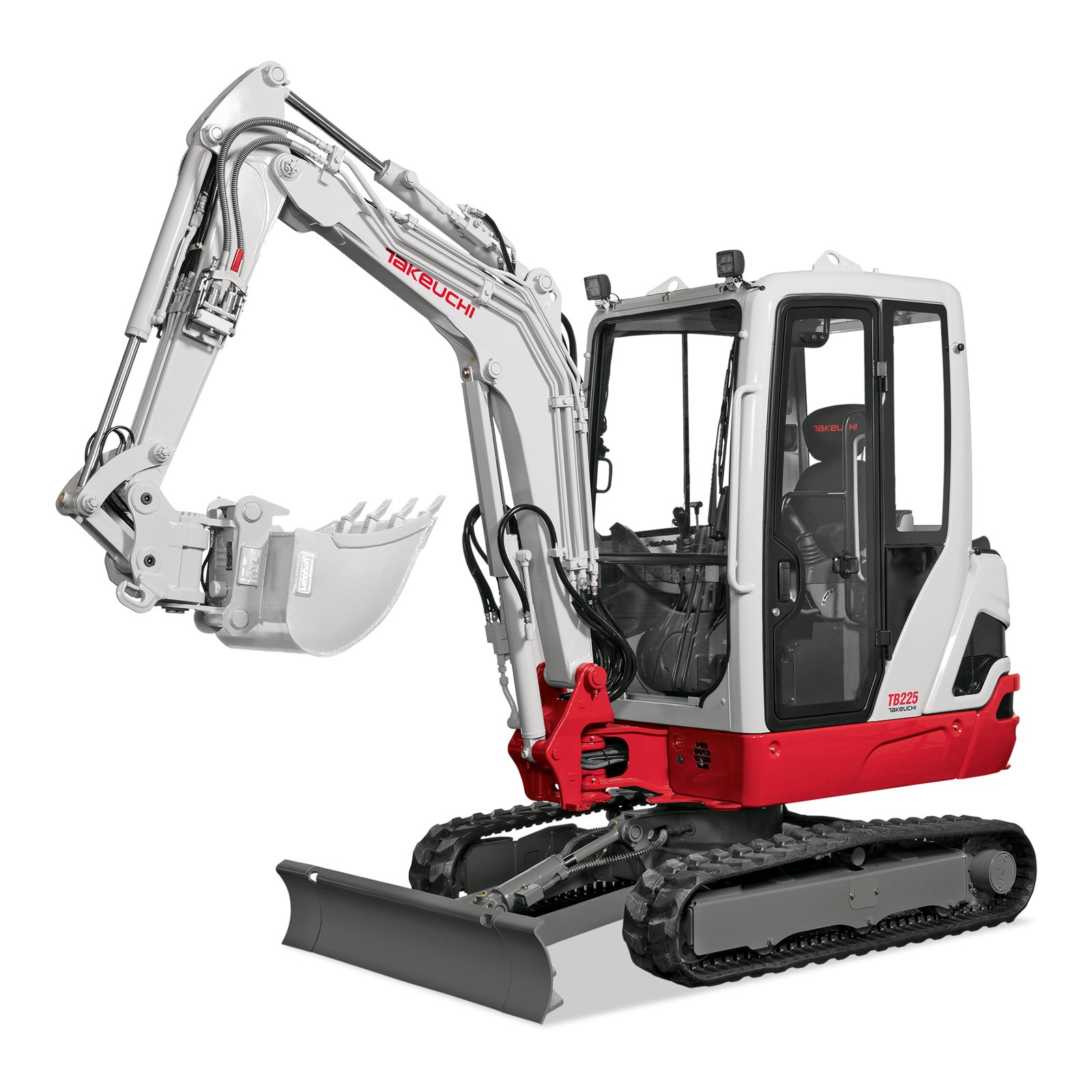 Takeuchi TB 225 mieten – Mini-Raupenbagger, 2,4 t Einsatzgewicht, 16,5 kW / 22,4 PS