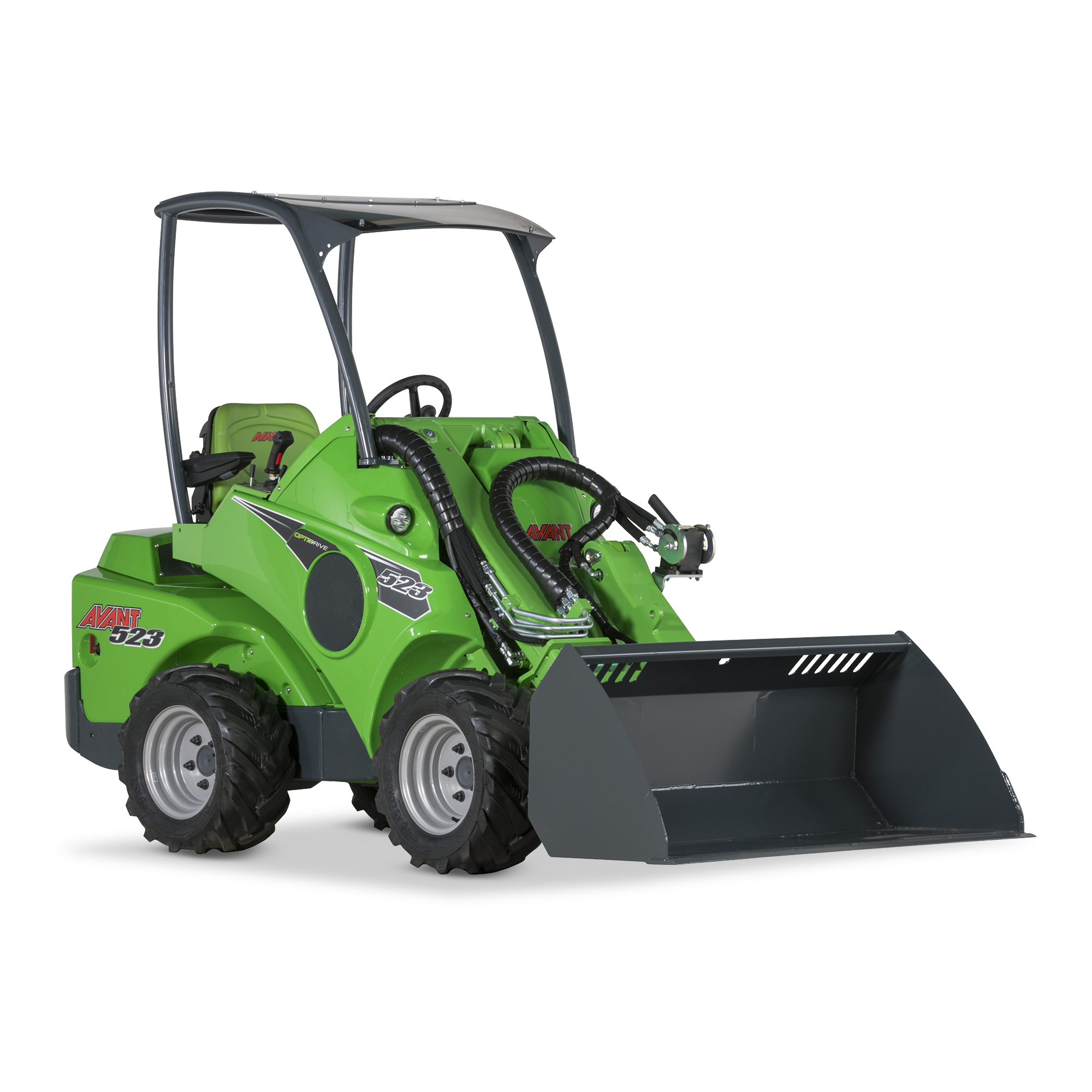 Avant 523 mieten – Kompaktlader, Hubhöhe 2.790 mm, Hubkraft 800 kg