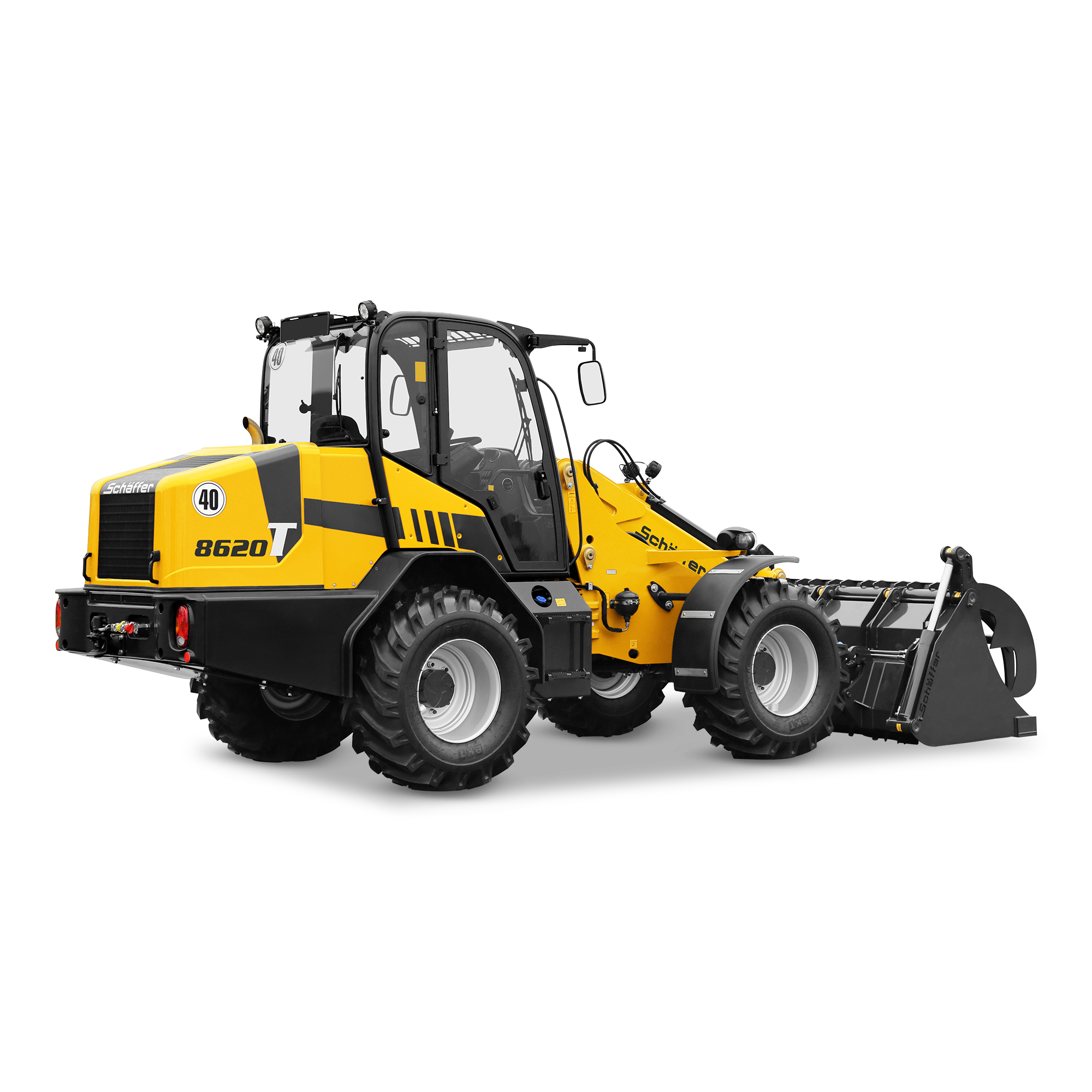 Schäffer 8620 T-2 mieten – Teleradlader, Hubhöhe 5.200 mm, ab 125 € netto/Tag