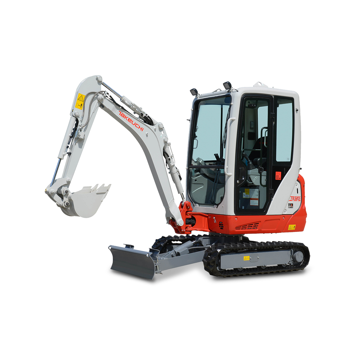 Takeuchi TB 320 mieten – Mini-Raupenbagger, 2,1 t Einsatzgewicht, 12,0 kW / 16,3 PS